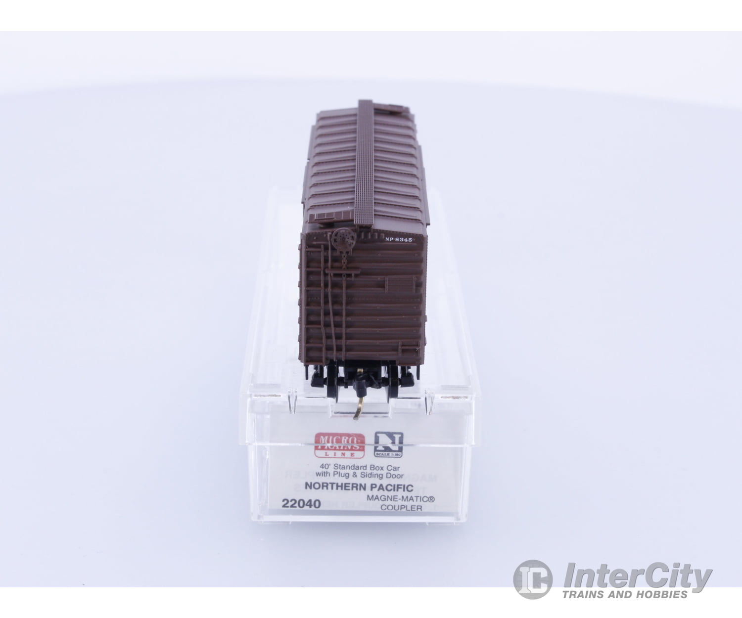 Micro Trains 22040 N 40’ Standard Box Car Plug & Sliding Door Northern Pacific (NP) 8345 Freight Cars