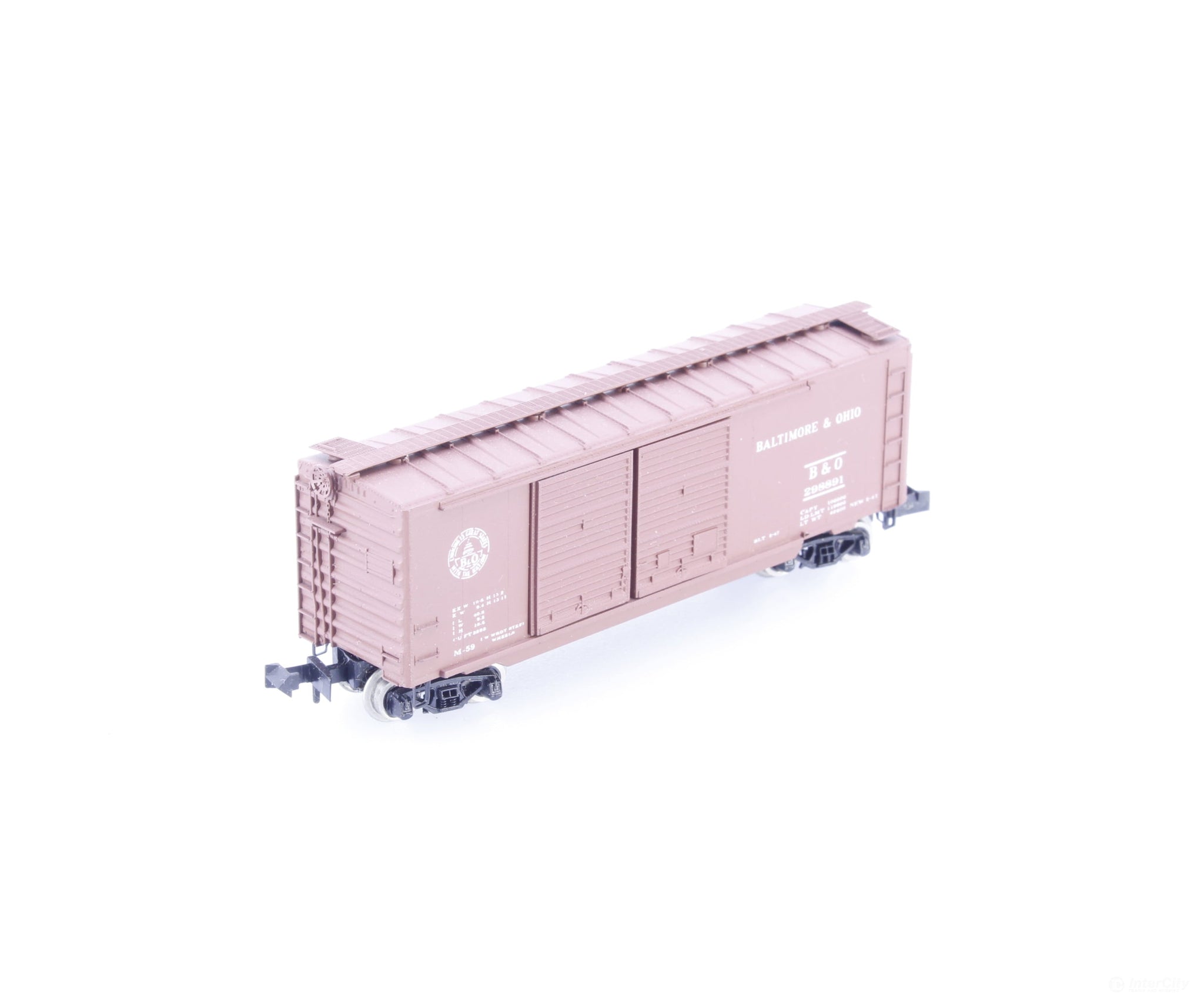 Micro Trains 23157-1 N 40’ Double Door Boxcar Baltimore and Ohio (BO) 298891 - Freight Cars