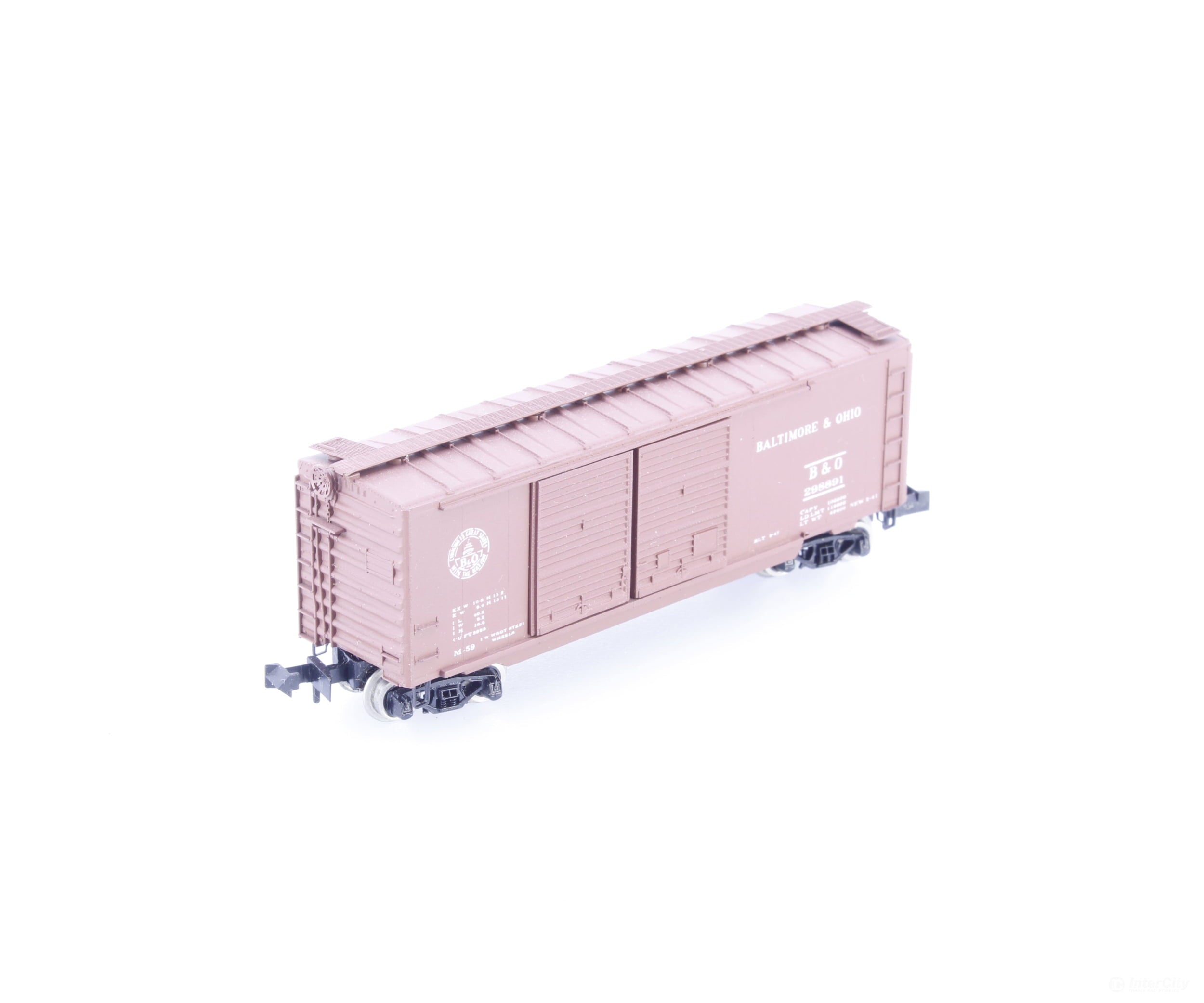 Micro Trains 23157-1 N 40’ Double Door Boxcar Baltimore and Ohio (BO) 298891 - Freight Cars