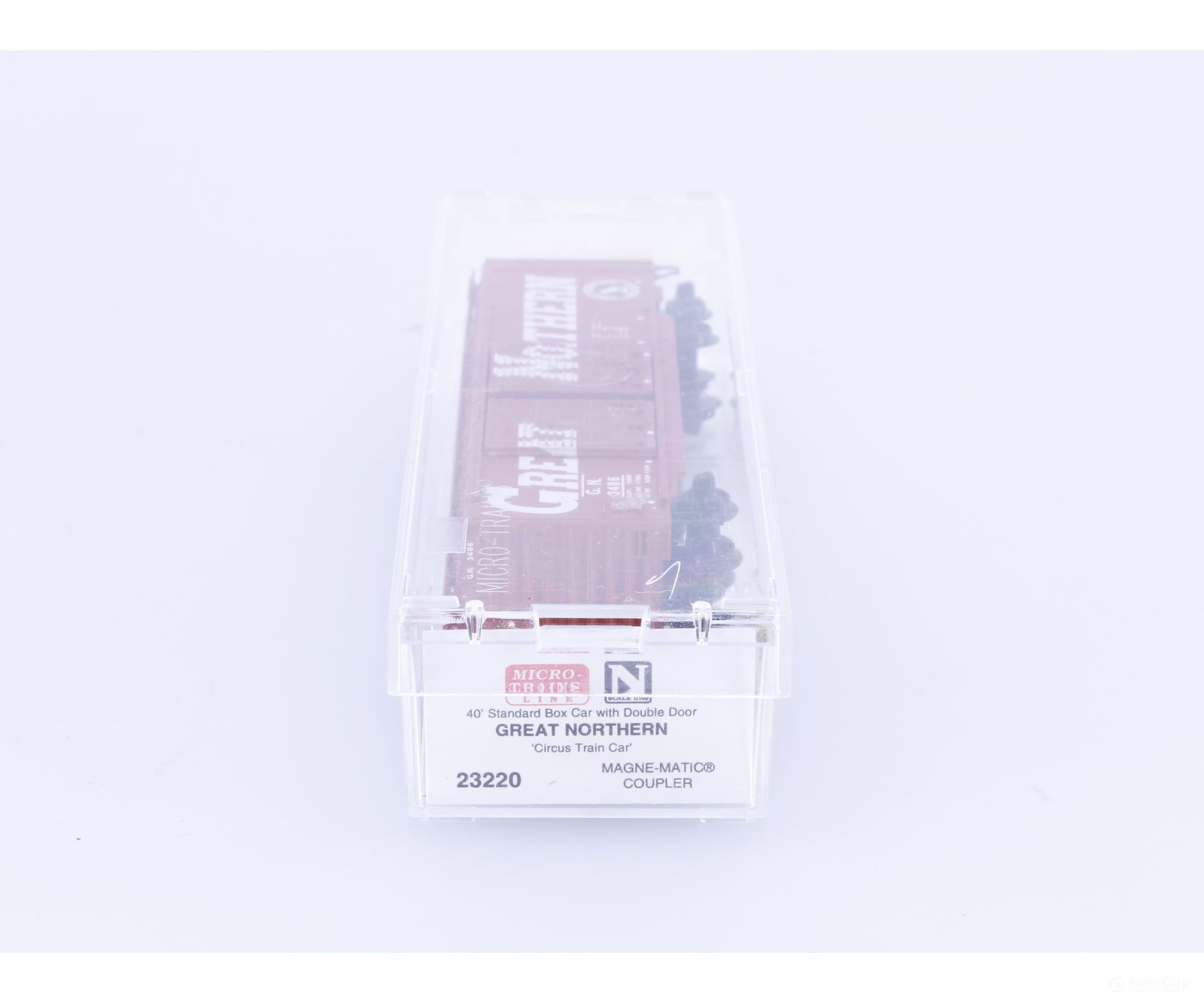 Micro Trains 23220 N 40’ Double Door Boxcar Circus Train Car Great Northern (GN) 3486 Freight Cars