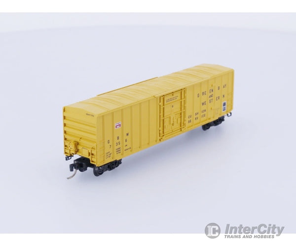 Micro Trains 27080 N Boxcar 50’ Steel Green Bay & Western GBW 7356 Freight Cars