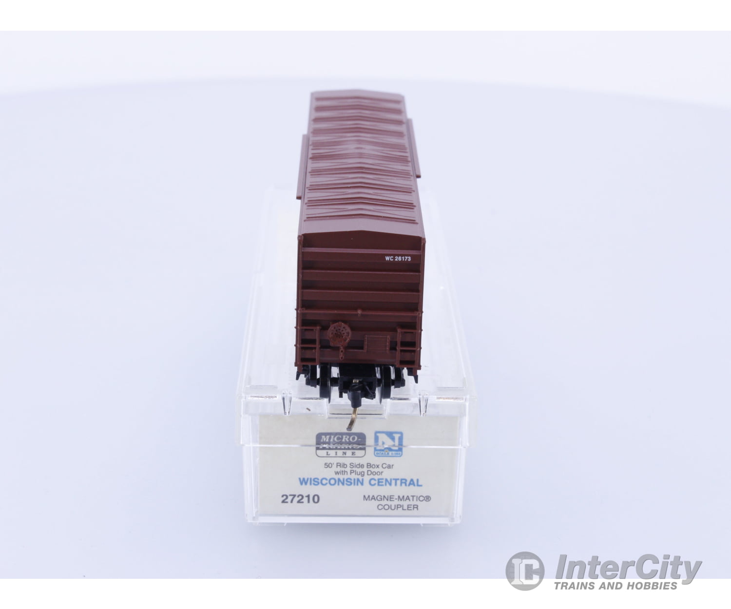 Micro Trains 27210 N 50’ Rib Side Box Car Plug Door Wisconsin Central (WC) 26173 Freight Cars