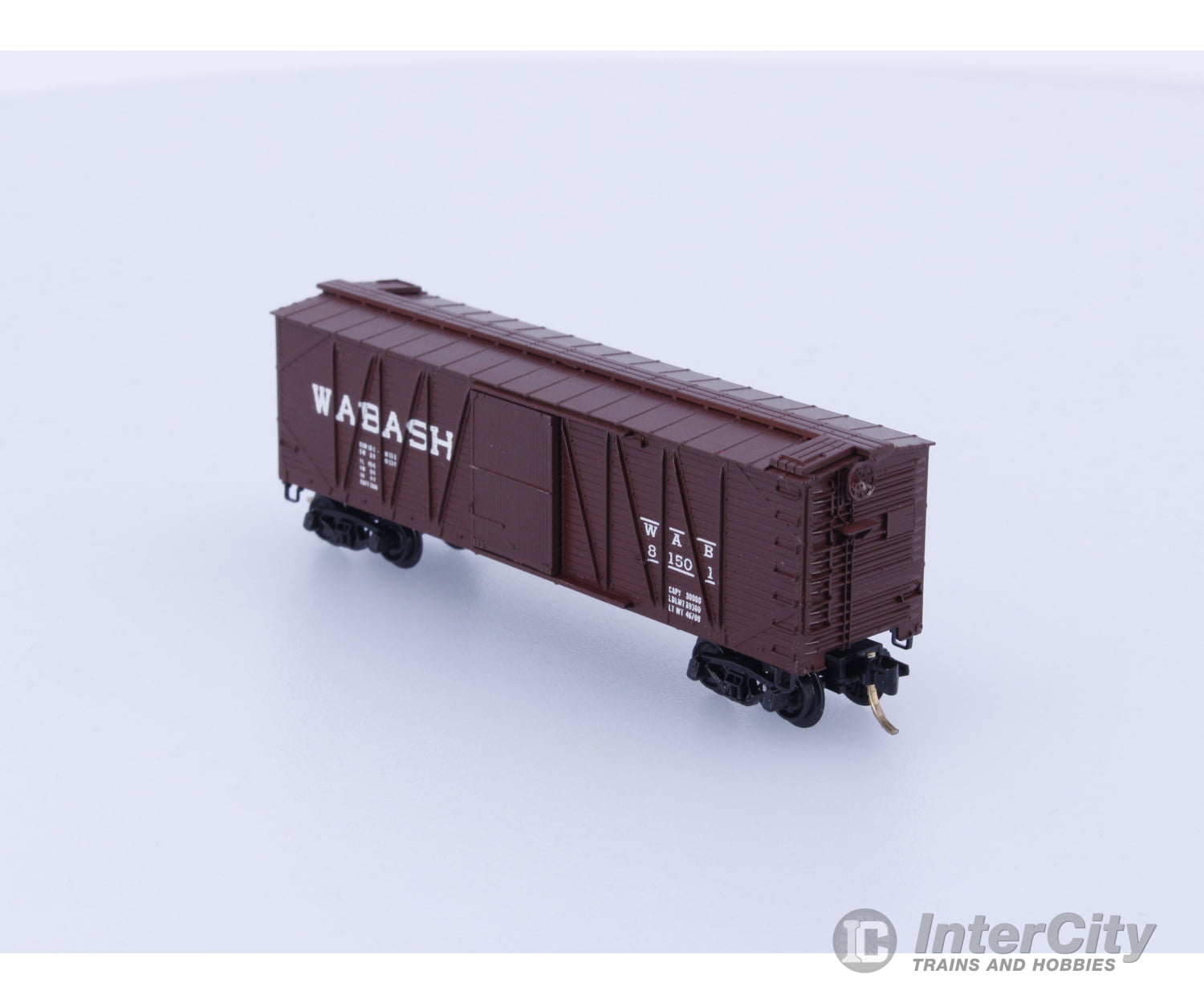 Micro Trains 28050 N Boxcar 40’ Wood Sheathed Outside Braced Wabash WAB Wabash Railroad (WAB) 81501 Freight Cars
