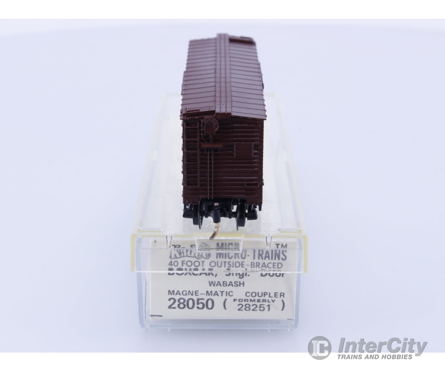 Micro Trains 28050 N Boxcar 40’ Wood Sheathed Outside Braced Wabash WAB Wabash Railroad (WAB) 81501 Freight Cars