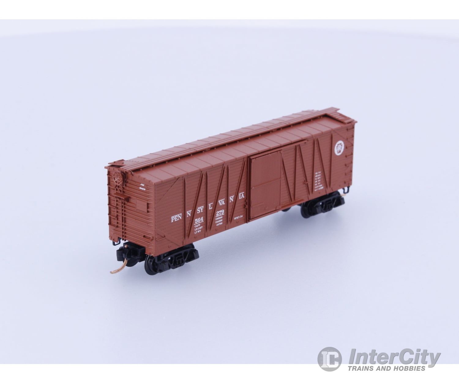 Micro Trains 28130 N Boxcar 40’ Wood Sheathed Outside Braced Pennsylvania Railroad (PRR) 564279 Freight Cars
