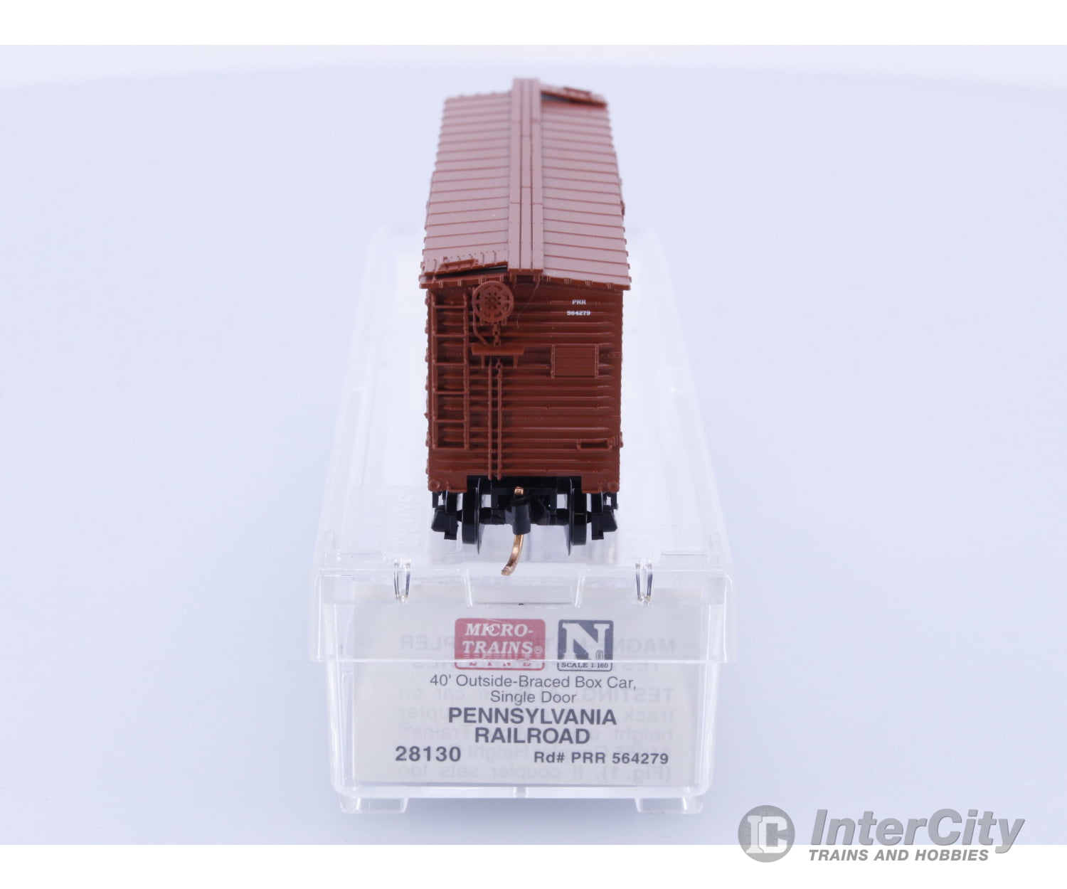 Micro Trains 28130 N Boxcar 40’ Wood Sheathed Outside Braced Pennsylvania Railroad (PRR) 564279 Freight Cars