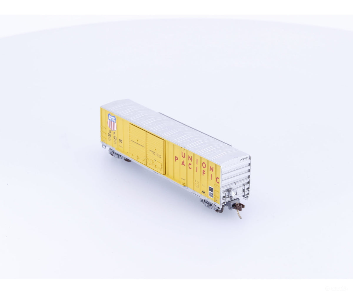 Micro Trains 30180 N 50’ Rib Side Box Car Double Door Union Pacific (UP) 300305 - Freight Cars