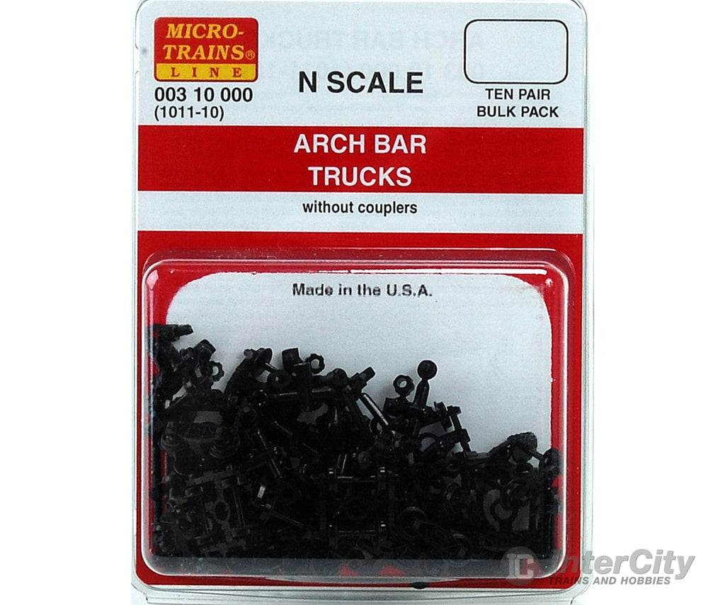 Micro Trains 310000 Arch Bar Trucks No Couplers - 10 Pairs (Black) &
