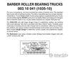 Micro Trains 310041 Barber Roller-Bearing Trucks - With Short Extended Couplers (Black) 10 Pairs &