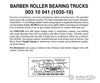 Micro Trains 310041 Barber Roller-Bearing Trucks - With Short Extended Couplers (Black) 10 Pairs &