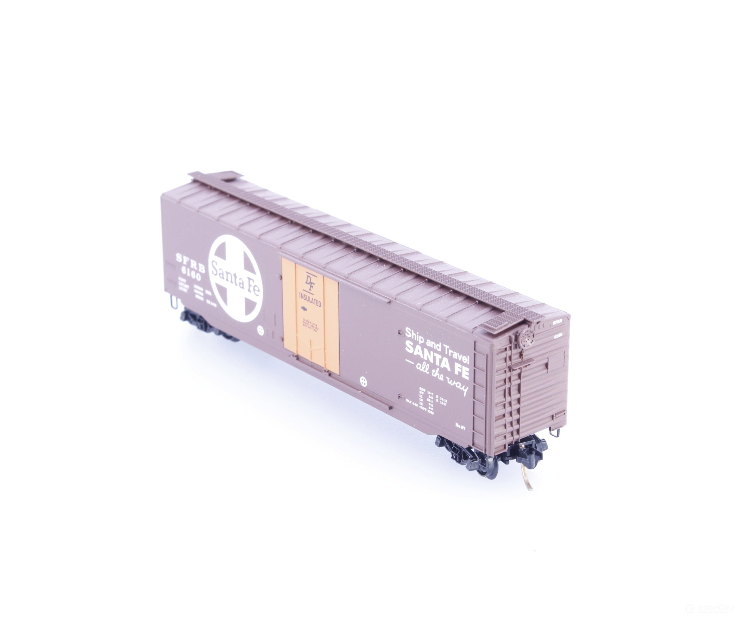 Micro Trains 32050/4 N 50’ Plug Door Boxcar (SFRB) Santa Fe (SF) 6160 - Freight Cars