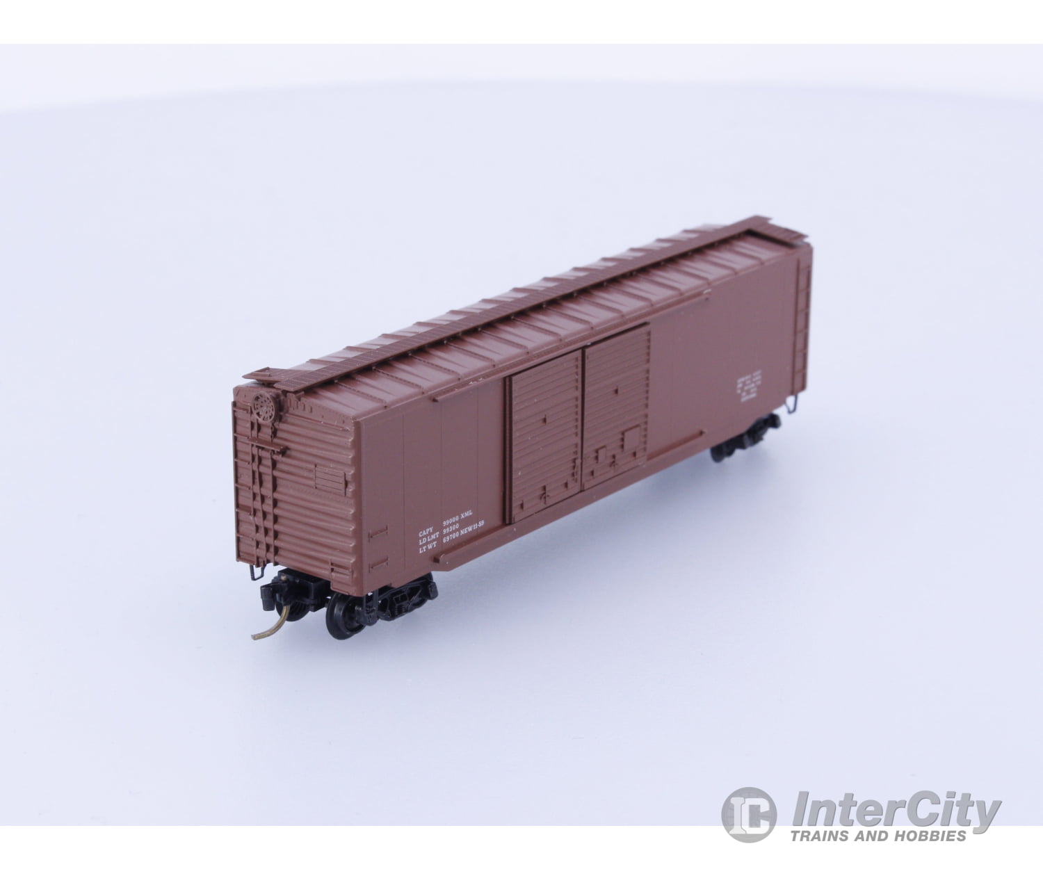 Micro Trains 34000 N Boxcar 50’ Steel Double Door Dimensional Data DATA (B) Freight Cars
