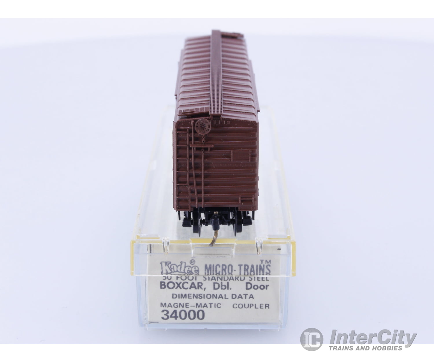 Micro Trains 34000 N Boxcar 50’ Steel Double Door Dimensional Data DATA (B) Freight Cars