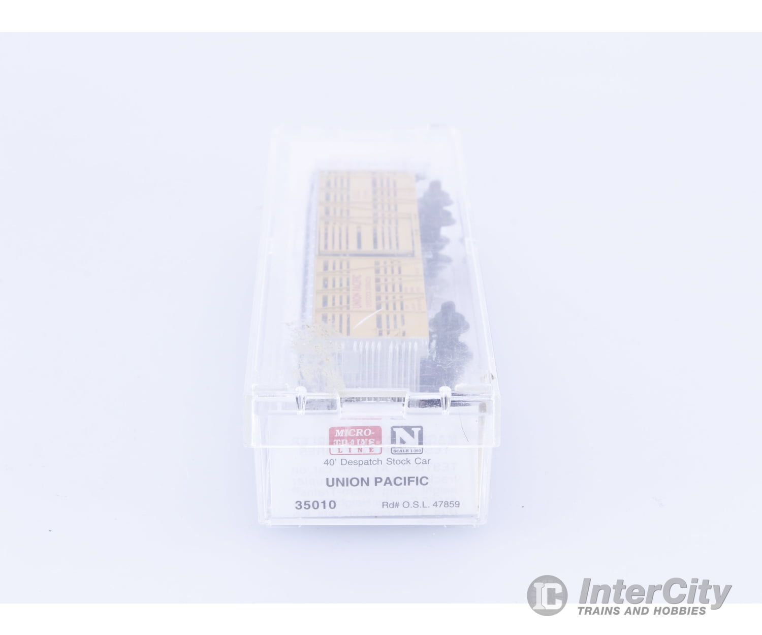 Micro Trains 35010 N 40’ Dispatch Stock Car Union Pacific (UP) 47859 Freight Cars