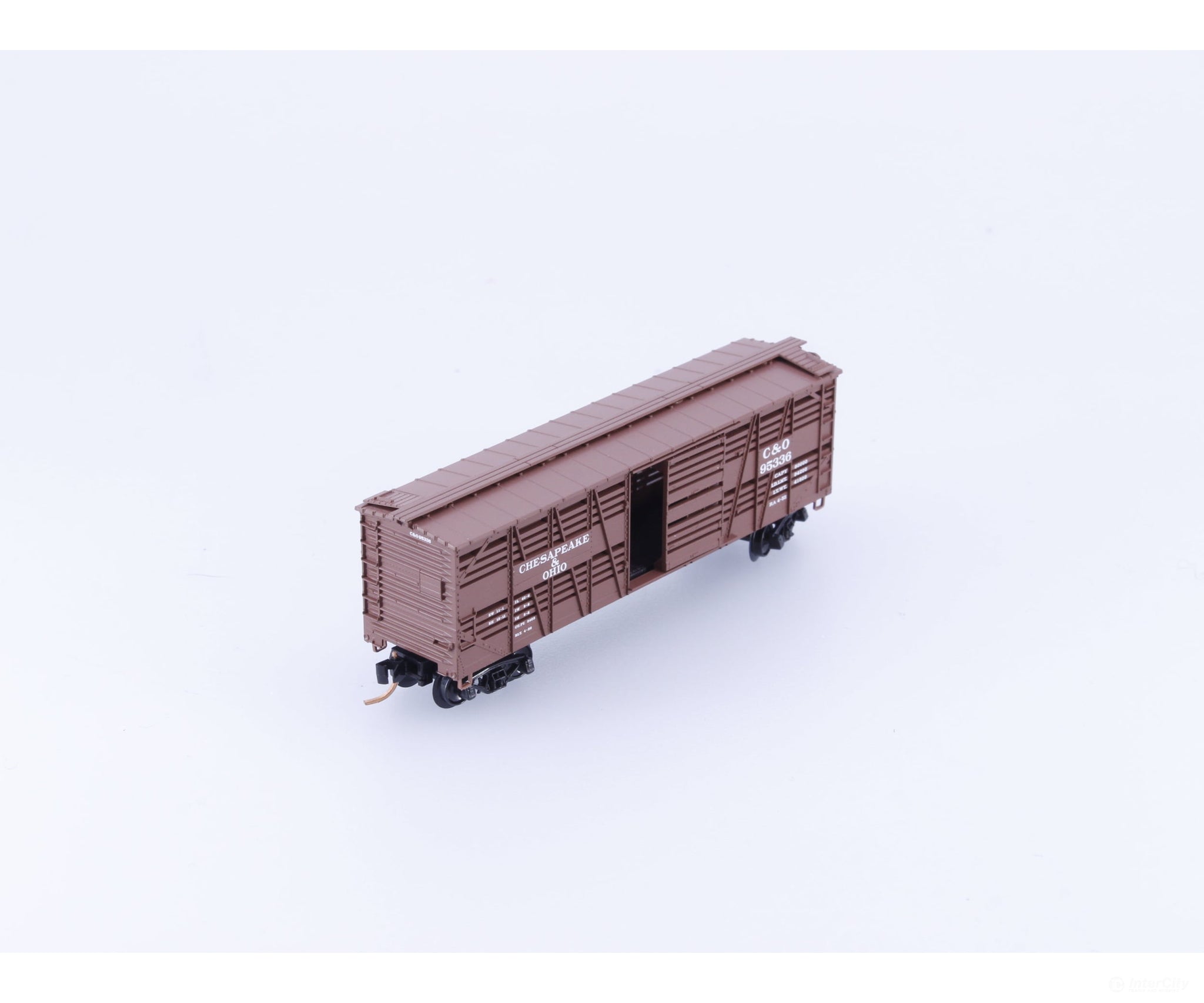 Micro Trains 35180 N 40’ Despatch Stock Car Chesapeake and Ohio (CO) 95336 - Freight Cars
