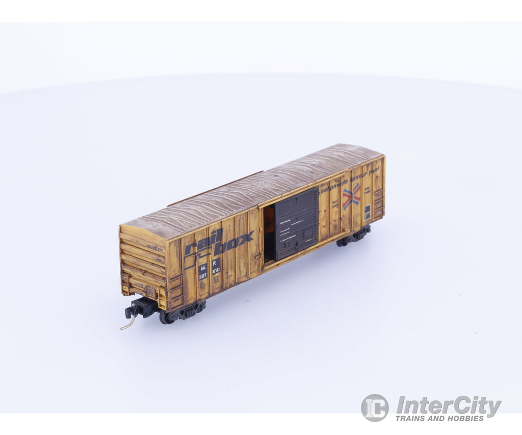 Micro Trains 357810 N 50’ Factory Weathered Boxcar EX-MP Railbox (RBOX) 357610 Freight Cars