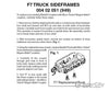 Micro Trains 402051 Truck Frame 1 Pair - F-7 Conversion Side Frames With Magne-Matic Short Extended