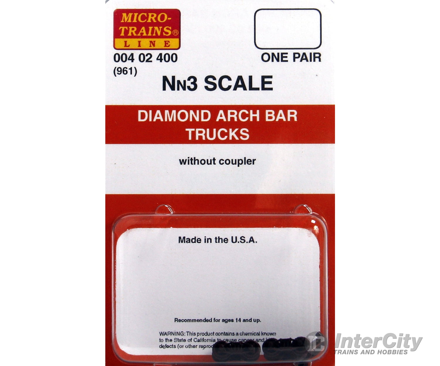 Micro Trains 402400 Diamond Arch Bar Trucks - Less Couplers 1 Pair &