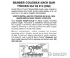 Micro Trains 402410 Barber Coleman Arch Bar Trucks - Less Couplers 1 Pair &