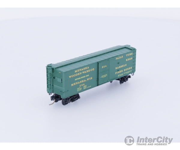 Micro Trains 42040 N Boxcar 40’ Double Wood Sheathed Menasha Wooden Ware 224 Freight Cars