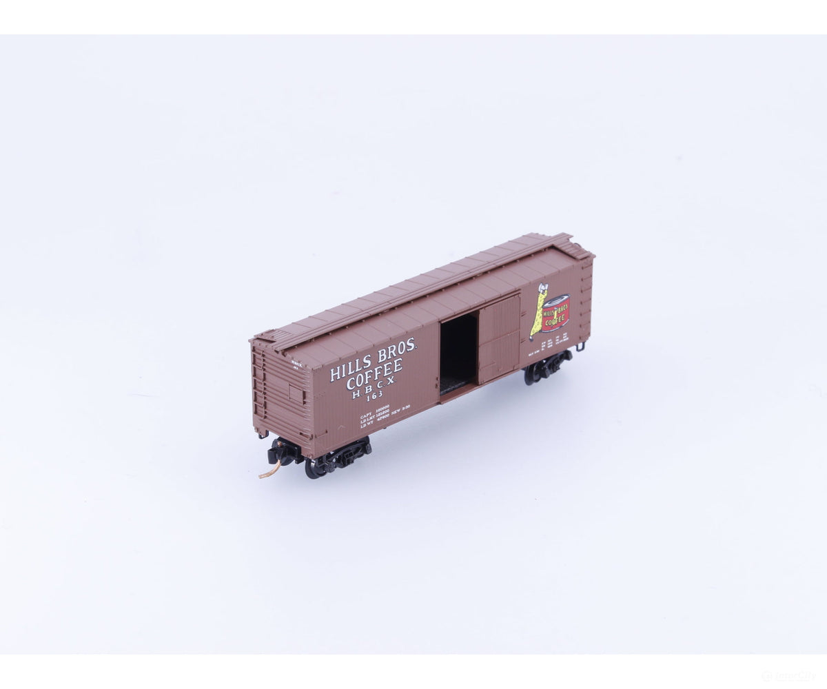 Micro Trains 42100 N Boxcar 40’ Double Wood Sheathed HIlls Brothers Coffee HBCX 163 - Freight Cars