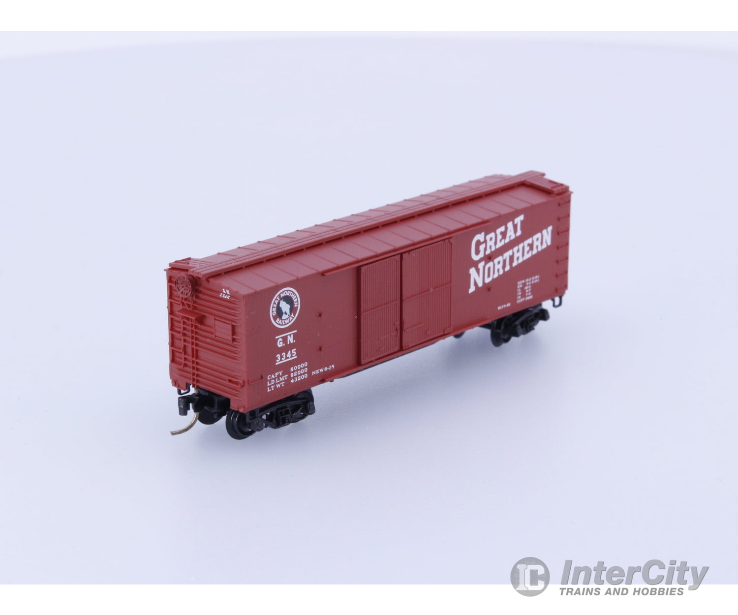 Micro Trains 43040 N Boxcar 40’ Double Wood Sheathed Great Northern (GN) 3345 Freight Cars