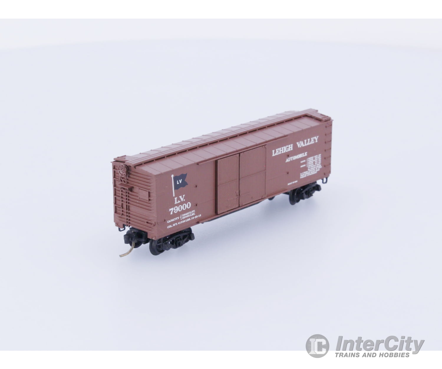 Micro Trains 43510 N 40’ Double-Sheathed Wood Box Car Lehigh Valley (LV) 79000 Freight Cars