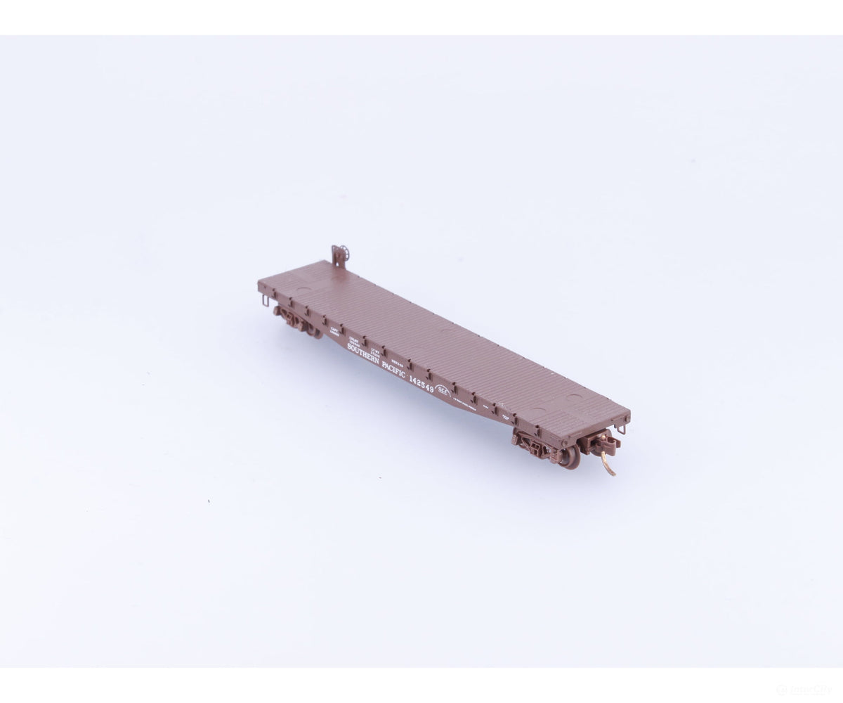 Micro Trains 45030 N 50’ Flat Car fishbelly side w/ Side Mount Brake Wheel Southern Pacific (SP) 140549 - Freight Cars