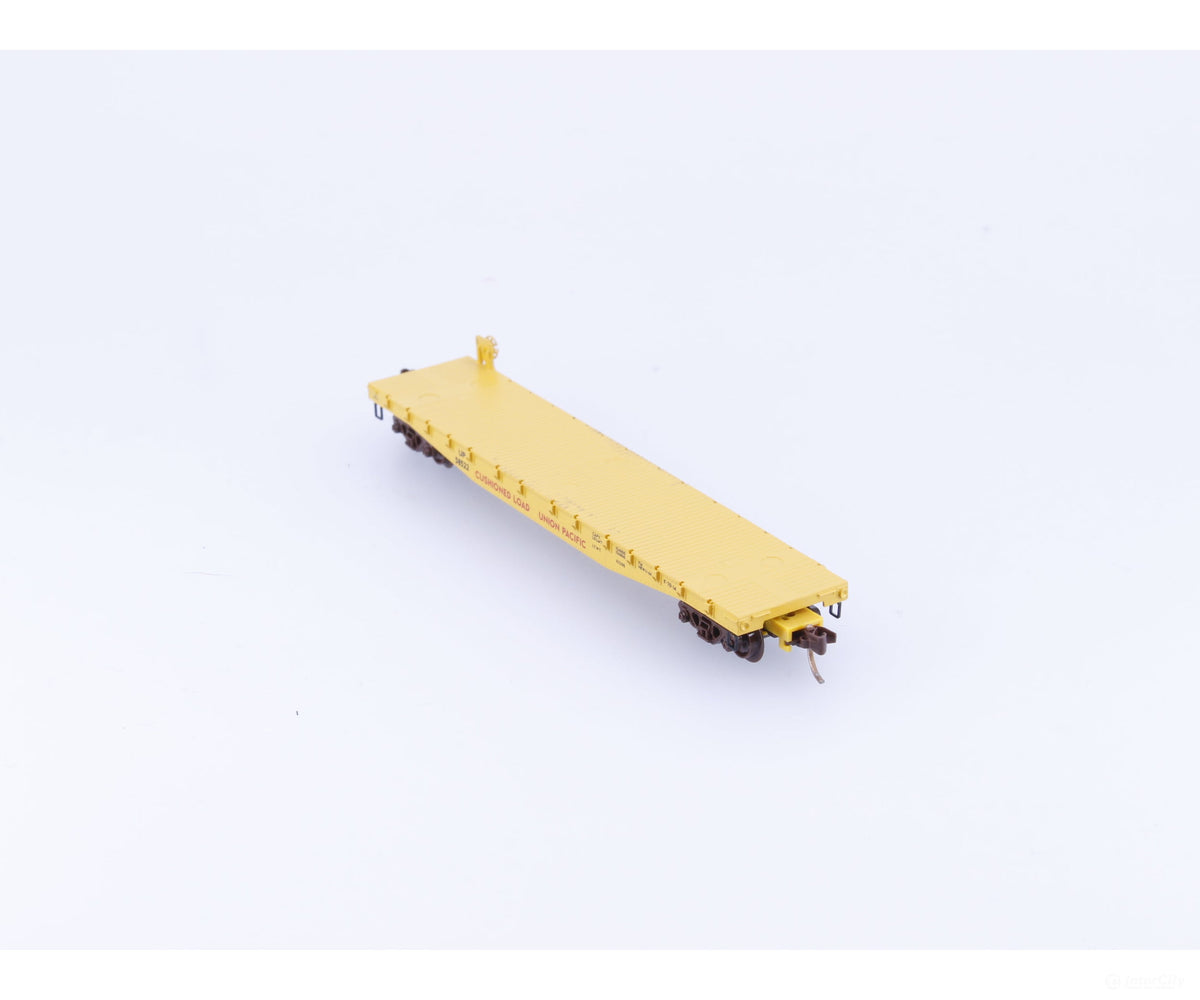 Micro Trains 45070 N 50’ Flat car Fishbelly Side w/Side Mount Brake Wheel #4 Union Pacific (UP) 58522 - Freight Cars