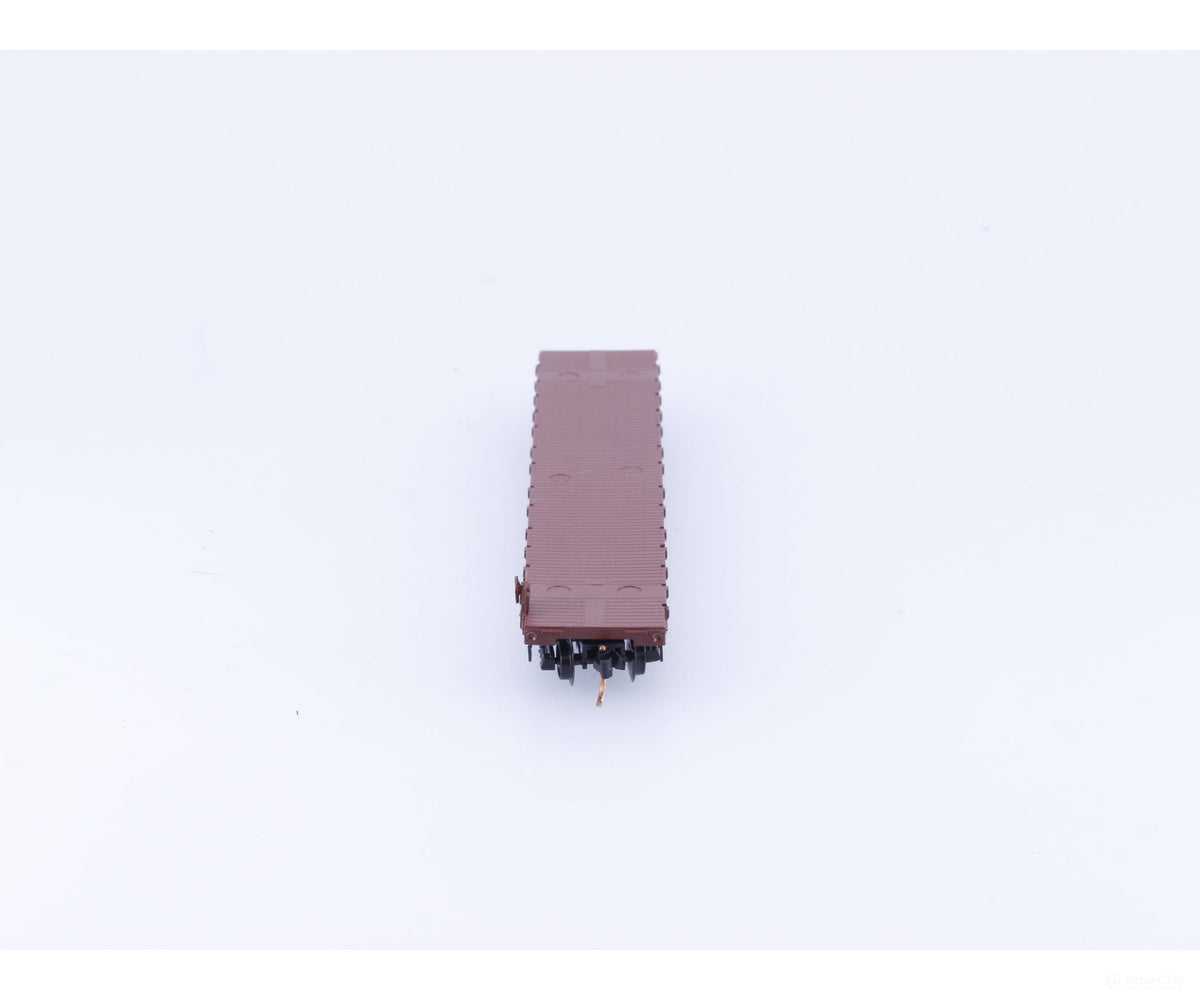 Micro Trains 45140 N 50’ Flat car Fishbelly Side w/Side Mount Brake Wheel Pennsylvania Railroad (PRR) 470165 - Freight