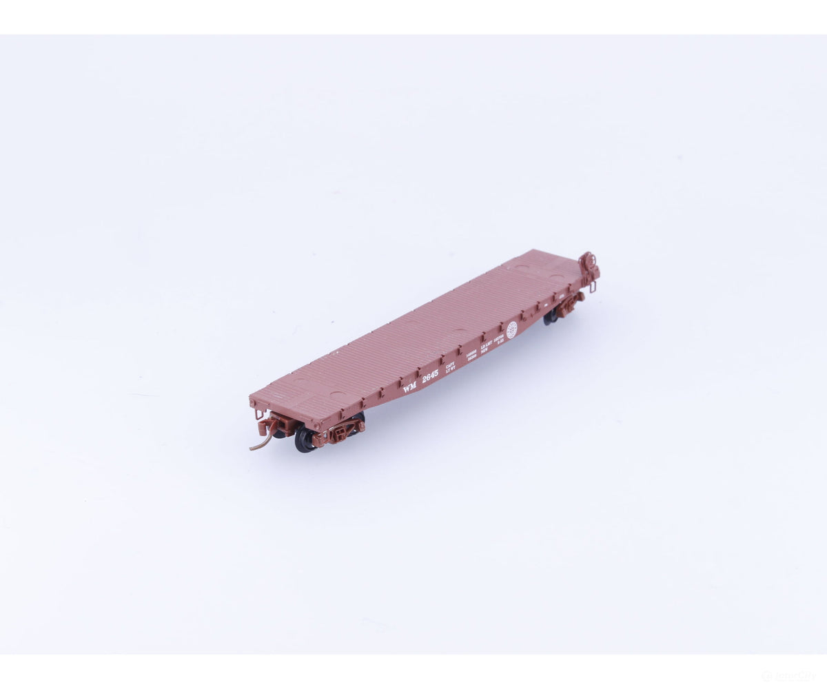 Micro Trains 45160 N 50’ Flat Car Fishbelly Side Western Maryland (WM) #2 2645 - Freight Cars