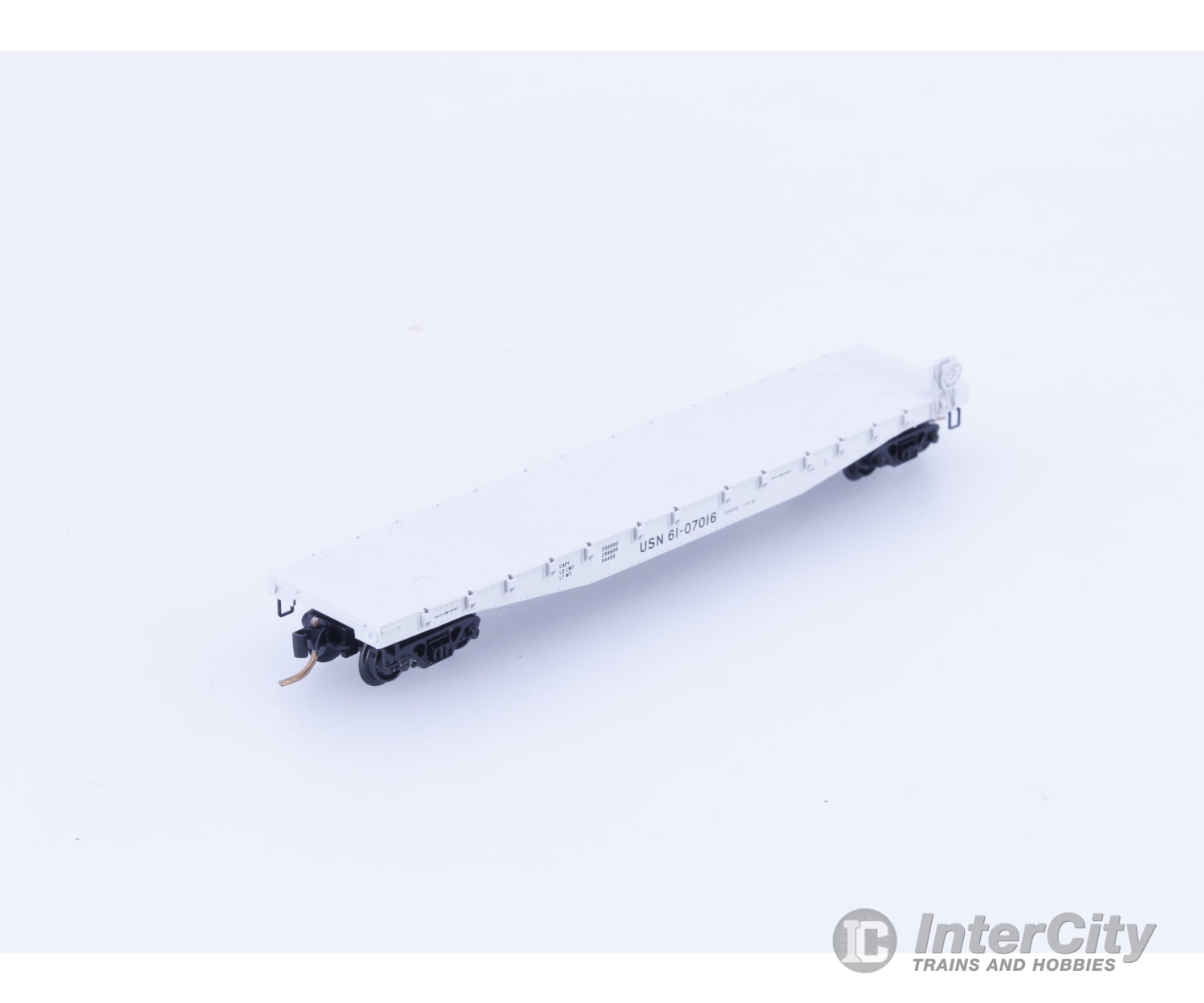 Micro Trains 45220 N 50’ Fishbelly Side with Side Mounted Brake Wheel United States Navy (USN) 61-07016 Freight Cars