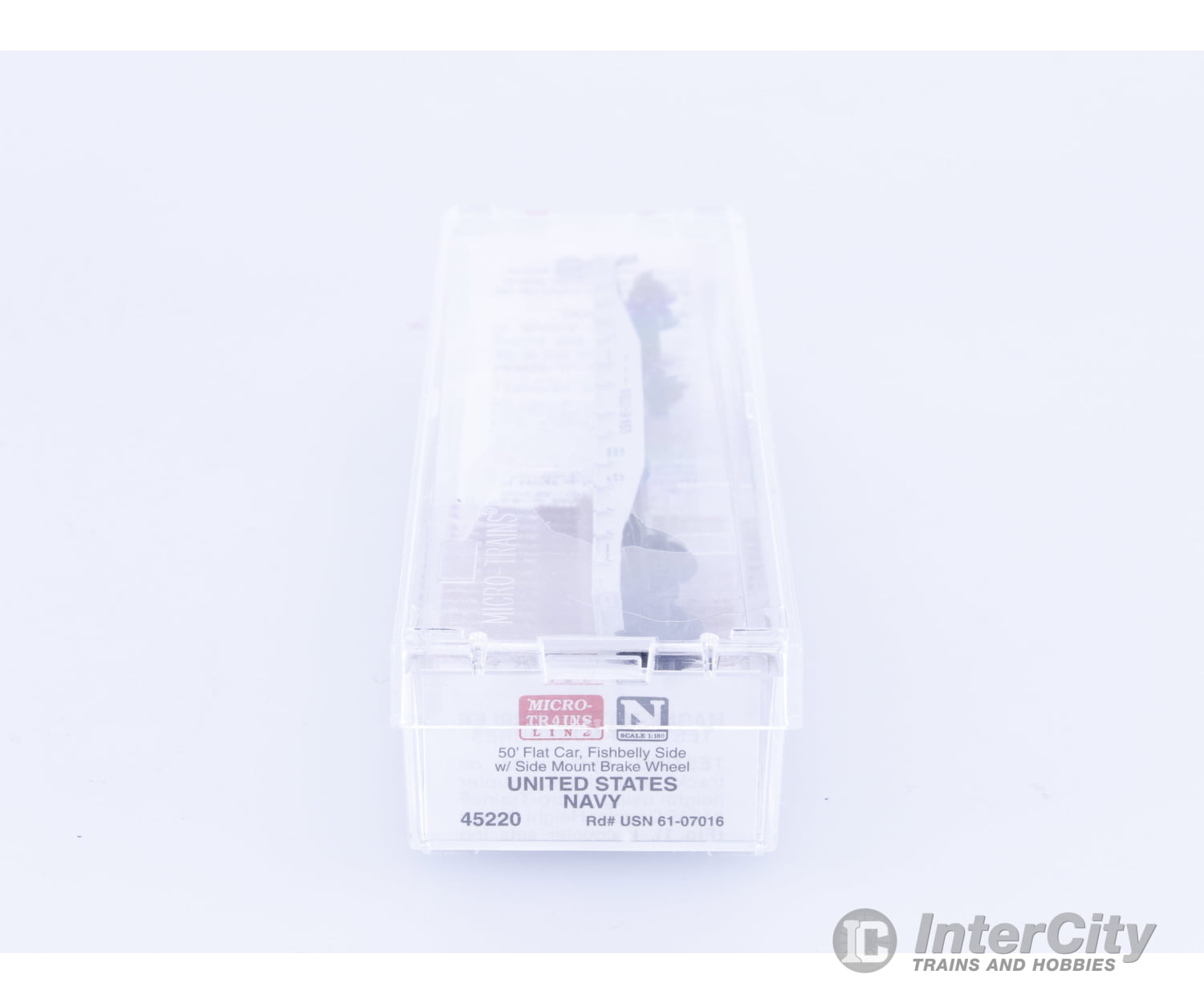 Micro Trains 45220 N 50’ Fishbelly Side with Side Mounted Brake Wheel United States Navy (USN) 61-07016 Freight Cars