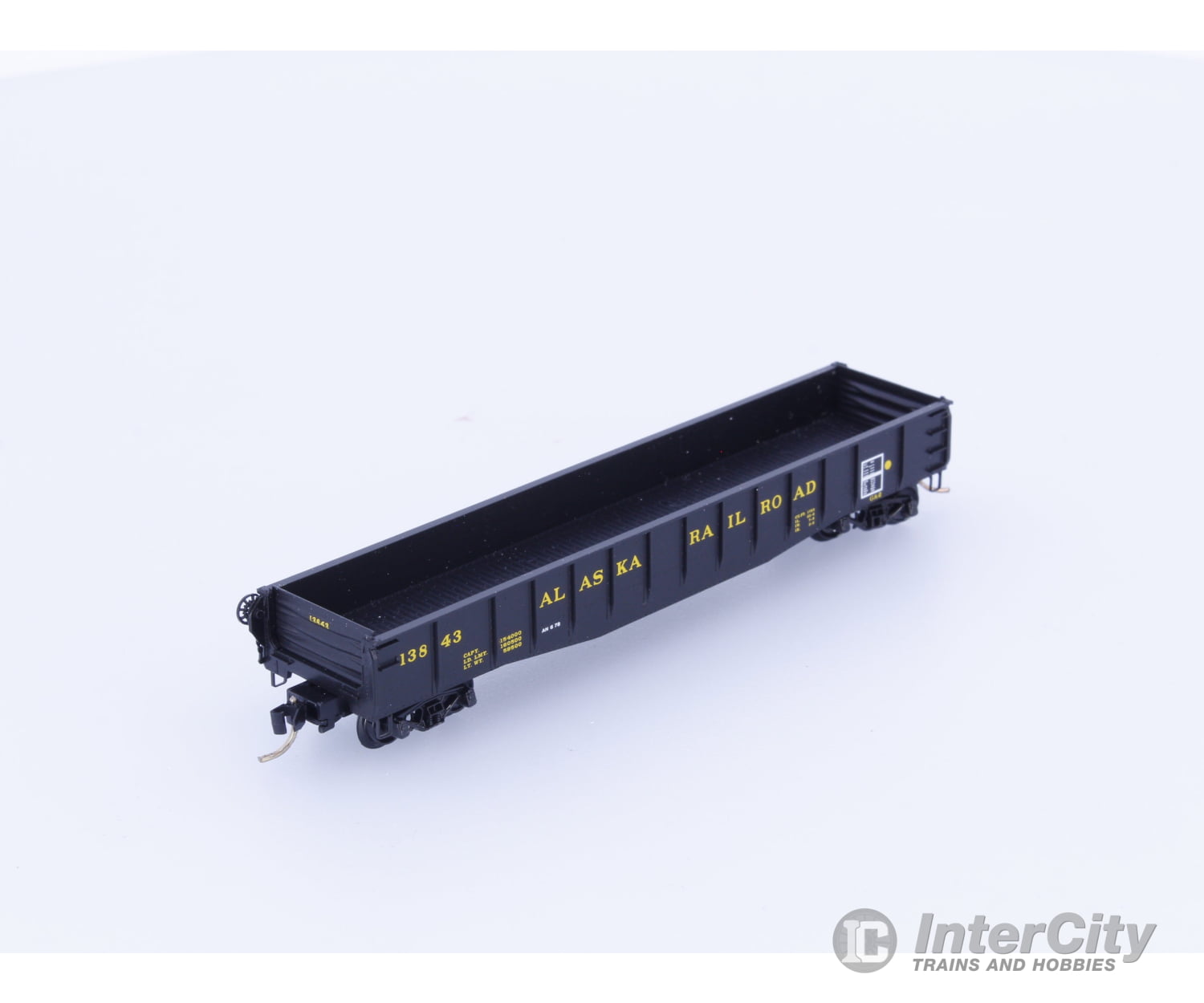 Micro Trains 46340 N 50’ Gondola Fishbelly Side with Drop Ends Alaska Railroad (ARR) 13843 Freight Cars
