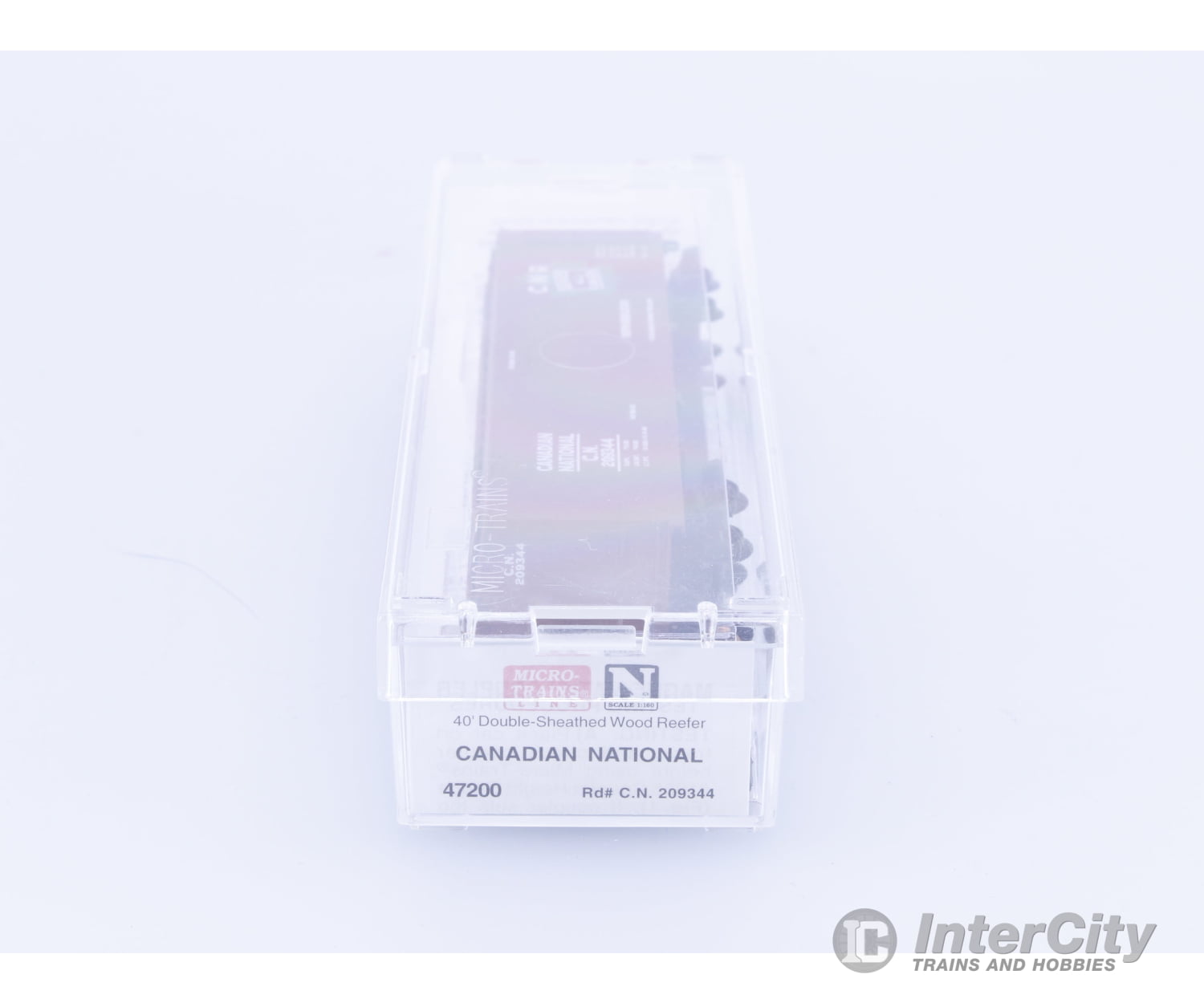 Micro Trains 47200 N 40’ Double Sheathed Wood Reefer Canadian National (CN) 209344 Freight Cars