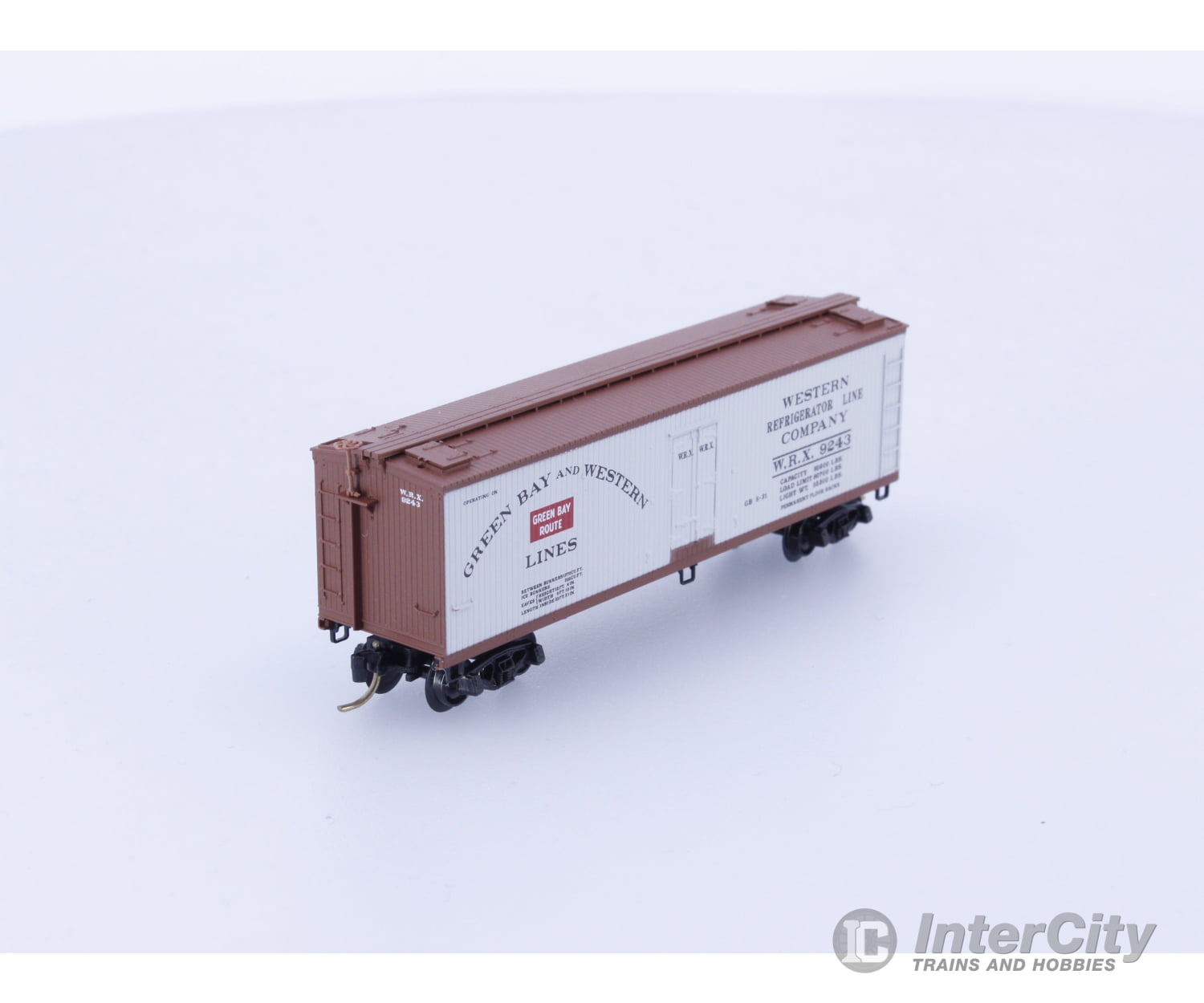 Micro Trains 49310 N Reefer Ice 40’ Wood Green Bay & Western W.R.X. 9243 Freight Cars