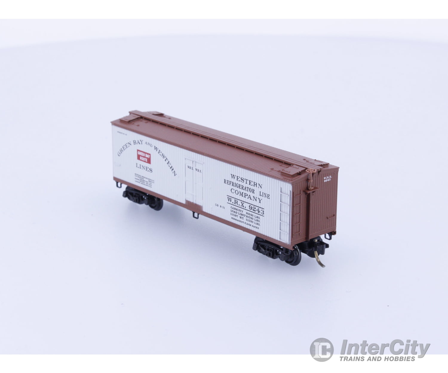 Micro Trains 49310 N Reefer Ice 40’ Wood Green Bay & Western W.R.X. 9243 Freight Cars