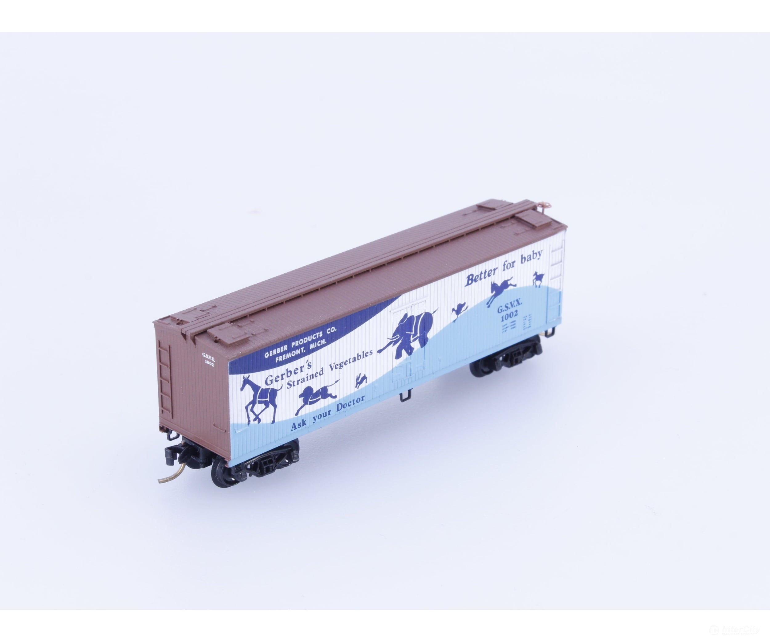 Micro Trains 49330 N 40’ Wood Sheathed Ice Reefer Gerber Products (GSVX) 1002 Freight Cars