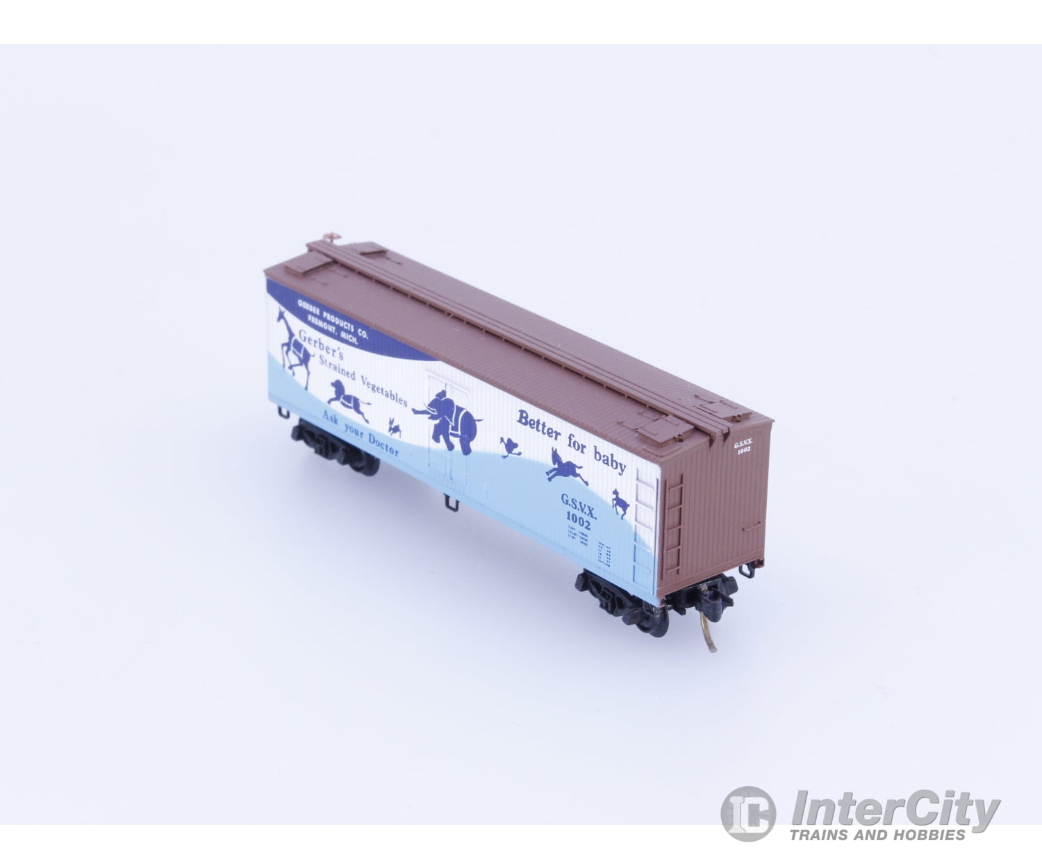 Micro Trains 49330 N 40’ Wood Sheathed Ice Reefer Gerber Products (GSVX) 1002 Freight Cars