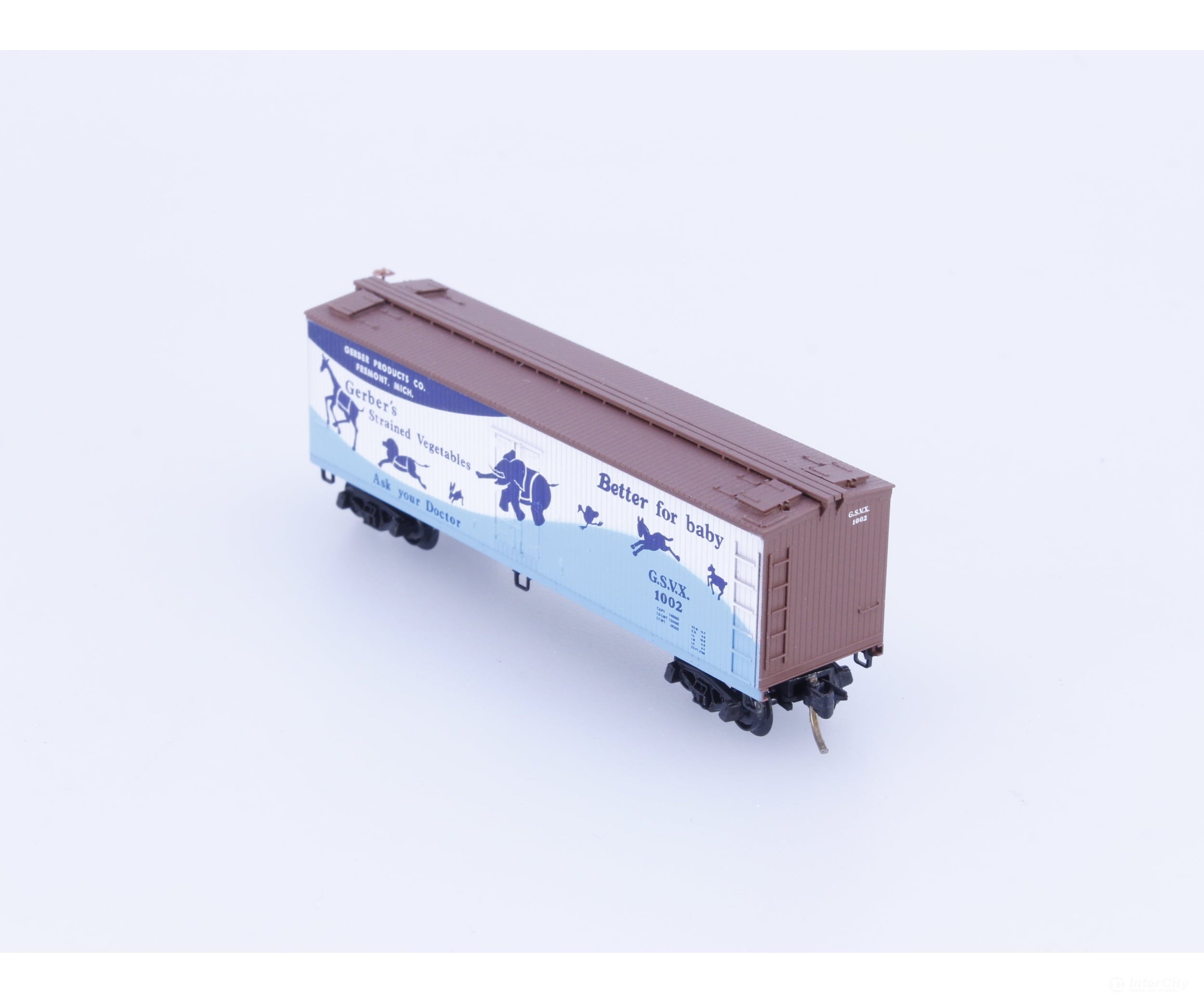 Micro Trains 49330 N 40’ Wood Sheathed Ice Reefer Gerber Products (GSVX) 1002 Freight Cars
