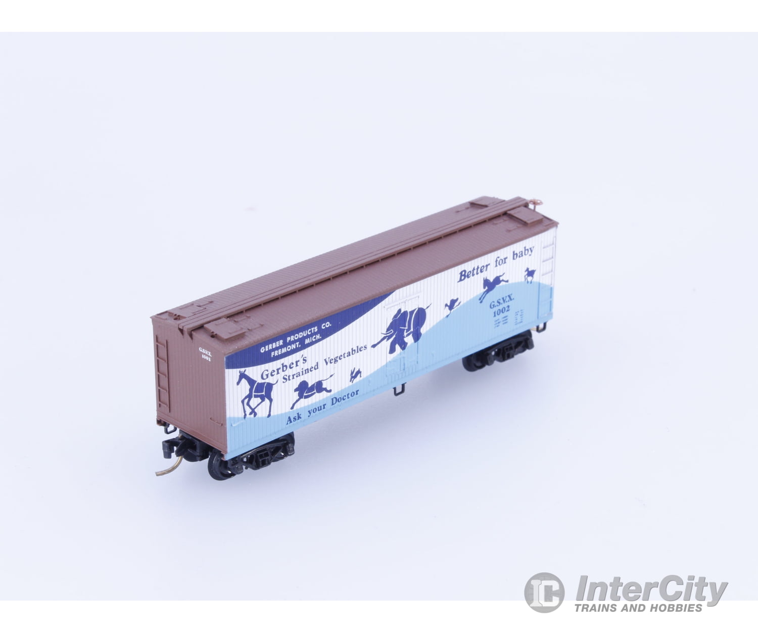 Micro Trains 49330 N 40’ Wood Sheathed Ice Reefer Gerber Products (GSVX) 1002 Freight Cars