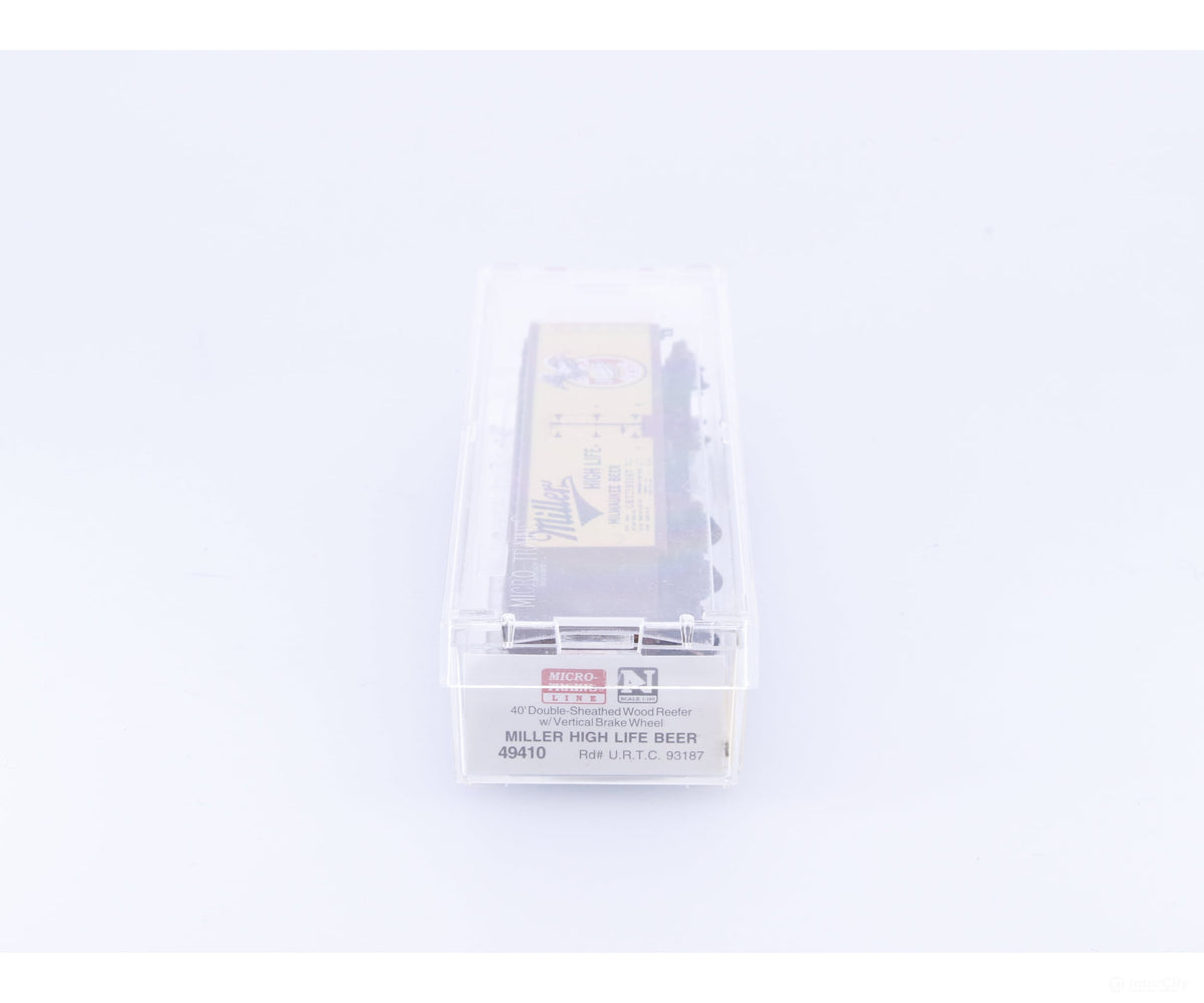 Micro Trains 49410 N 40’ Wood Sheathed Box Car Miller Beer (URTC) 93187 - Freight Cars