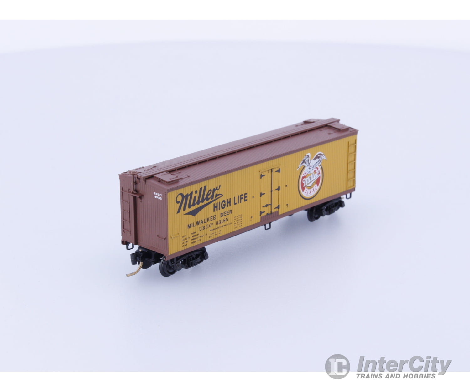 Micro Trains 49410 N Reefer Ice 40’ Wood Miller Brewing URTC 93185 Freight Cars