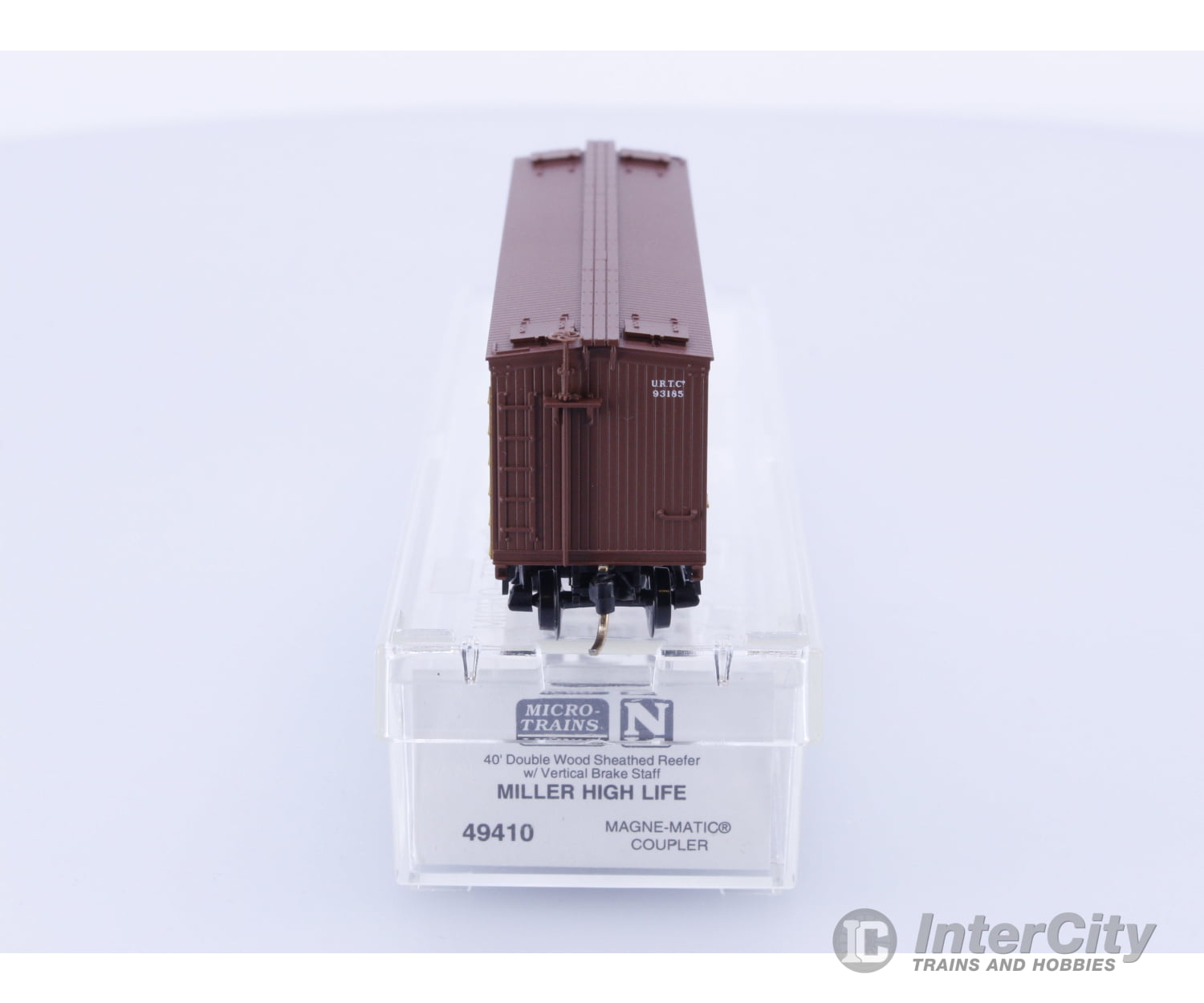 Micro Trains 49410 N Reefer Ice 40’ Wood Miller Brewing URTC 93185 Freight Cars