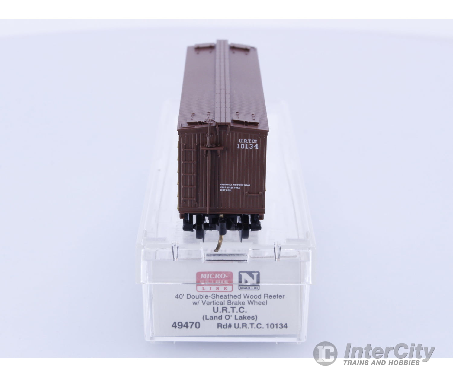 Micro Trains 49470 N Reefer Ice 40’ Wood Land O Lakes URTC 10134 Freight Cars