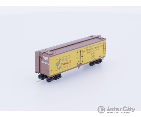 Micro Trains 49480 N Reefer Ice 40’ Wood Parrot Potatoes MACX 3300 Freight Cars