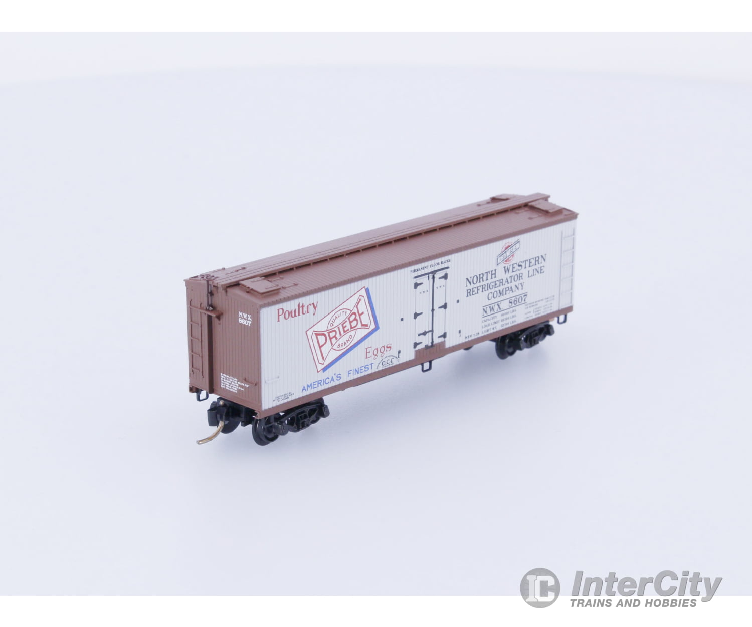 Micro Trains 49520 N Reefer Ice 40’ Wood North Western Refrigerator NWX 8607 Freight Cars