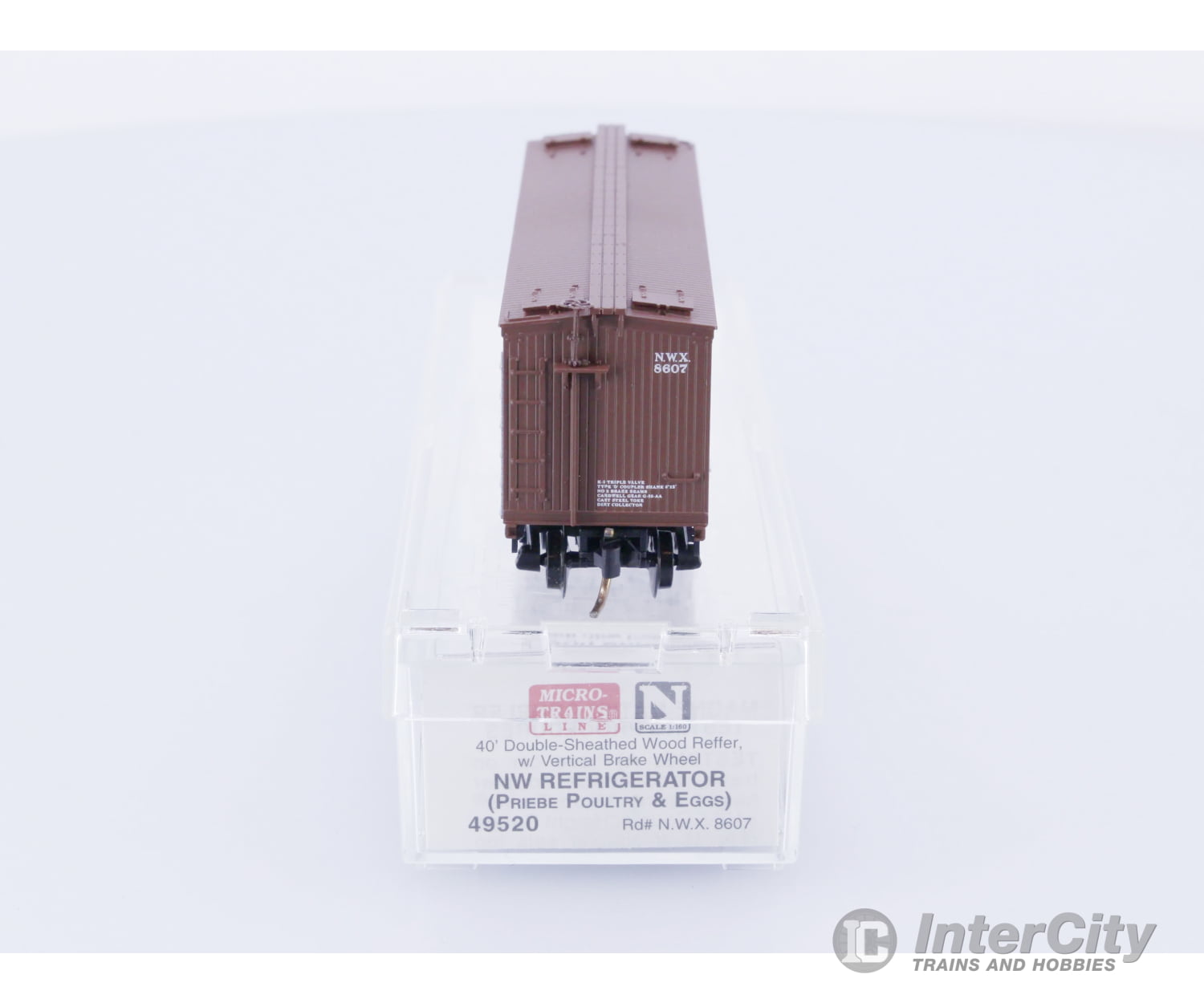Micro Trains 49520 N Reefer Ice 40’ Wood North Western Refrigerator NWX 8607 Freight Cars