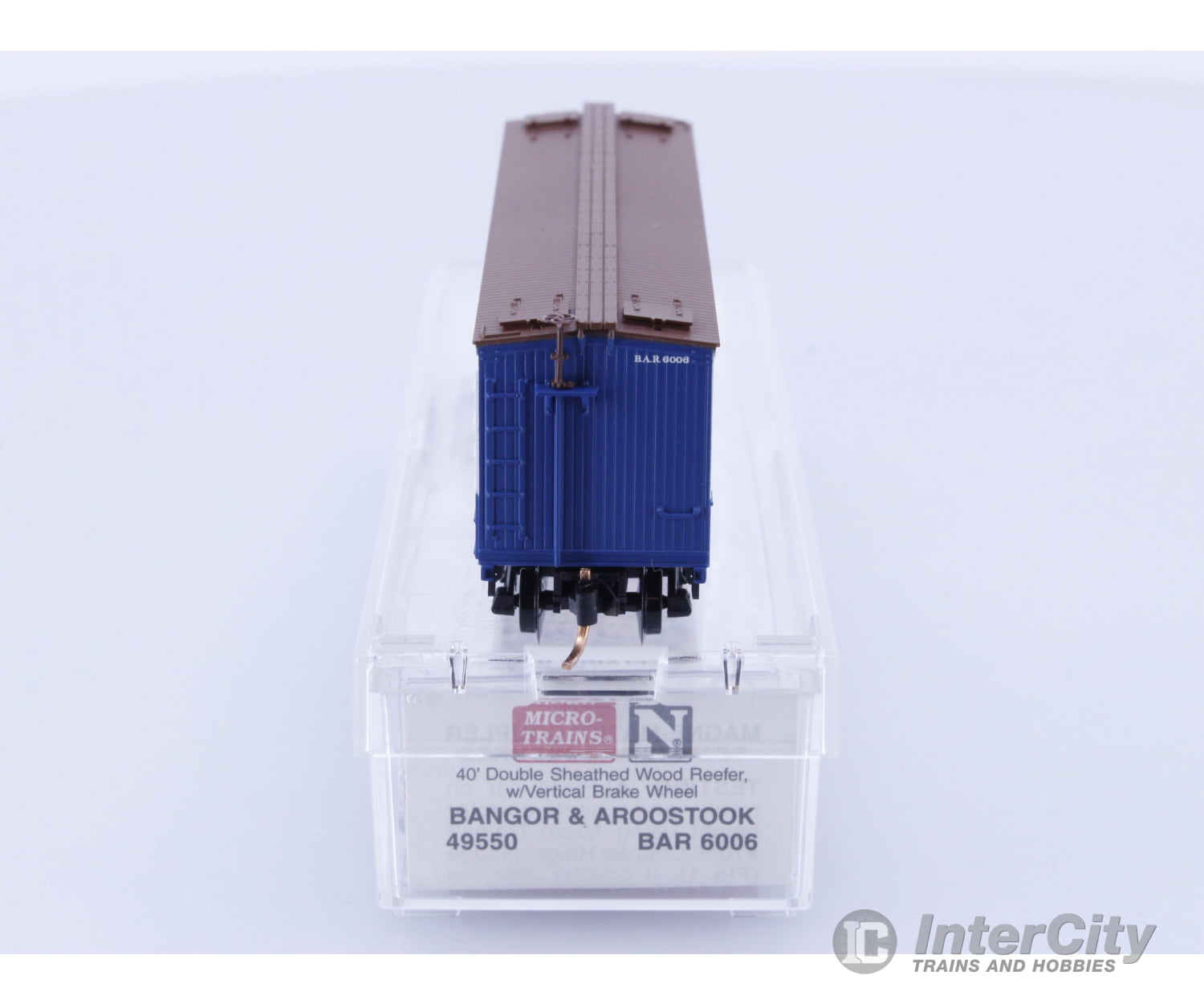 Micro Trains 49550 N Reefer Ice 40’ Wood Bangor and Aroostook BAR 6006 (B) Freight Cars