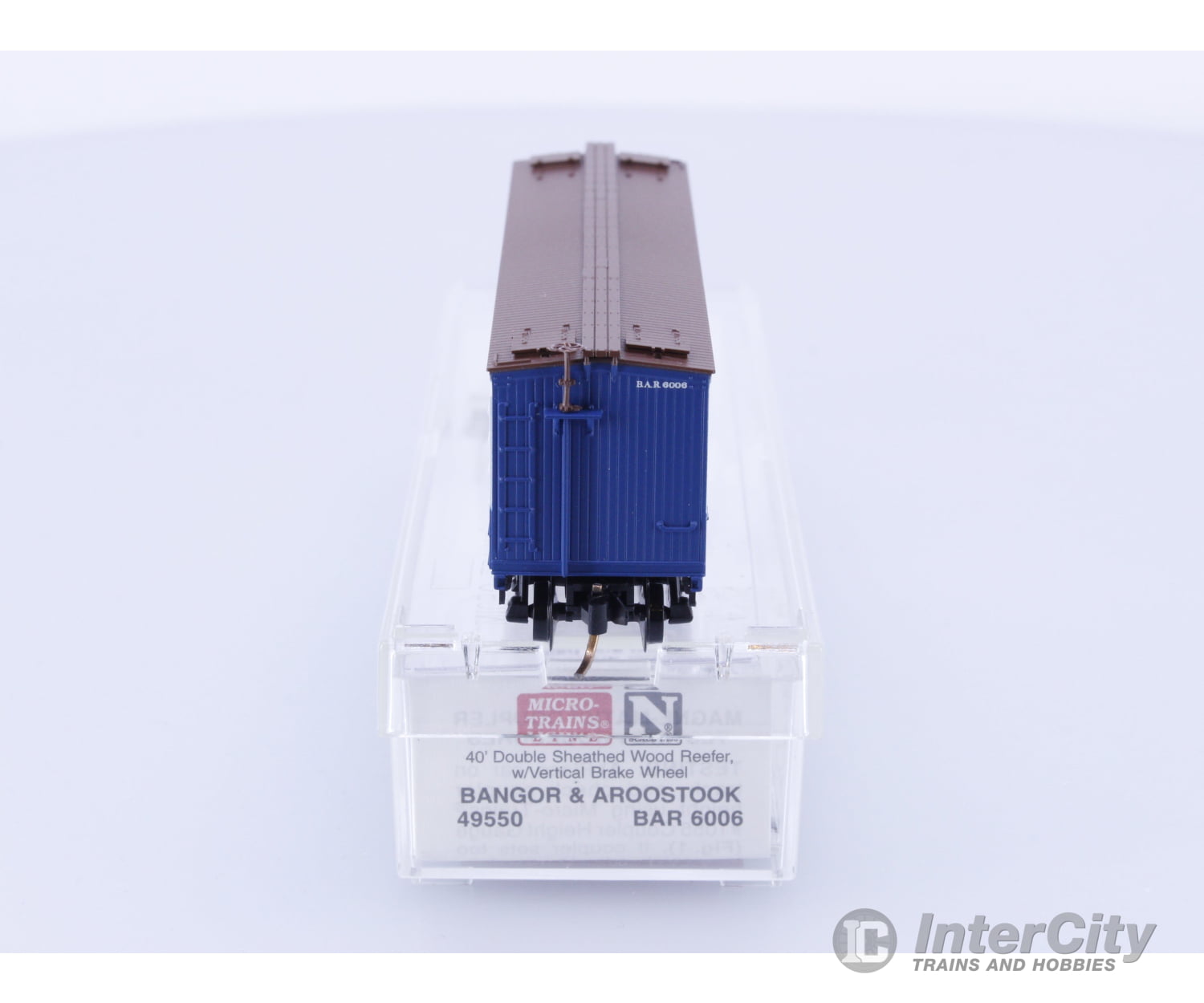 Micro Trains 49550 N Reefer Ice 40’ Wood Bangor and Aroostook BAR 6006 Freight Cars